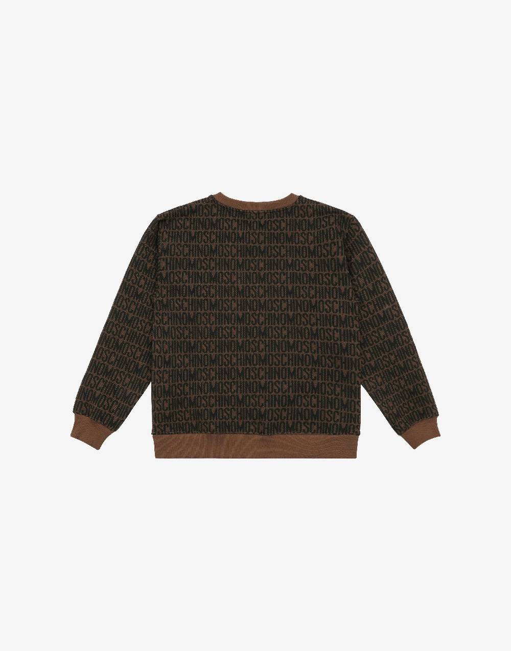 Love Moschino Felpa in cotone Allover Logo Sconto