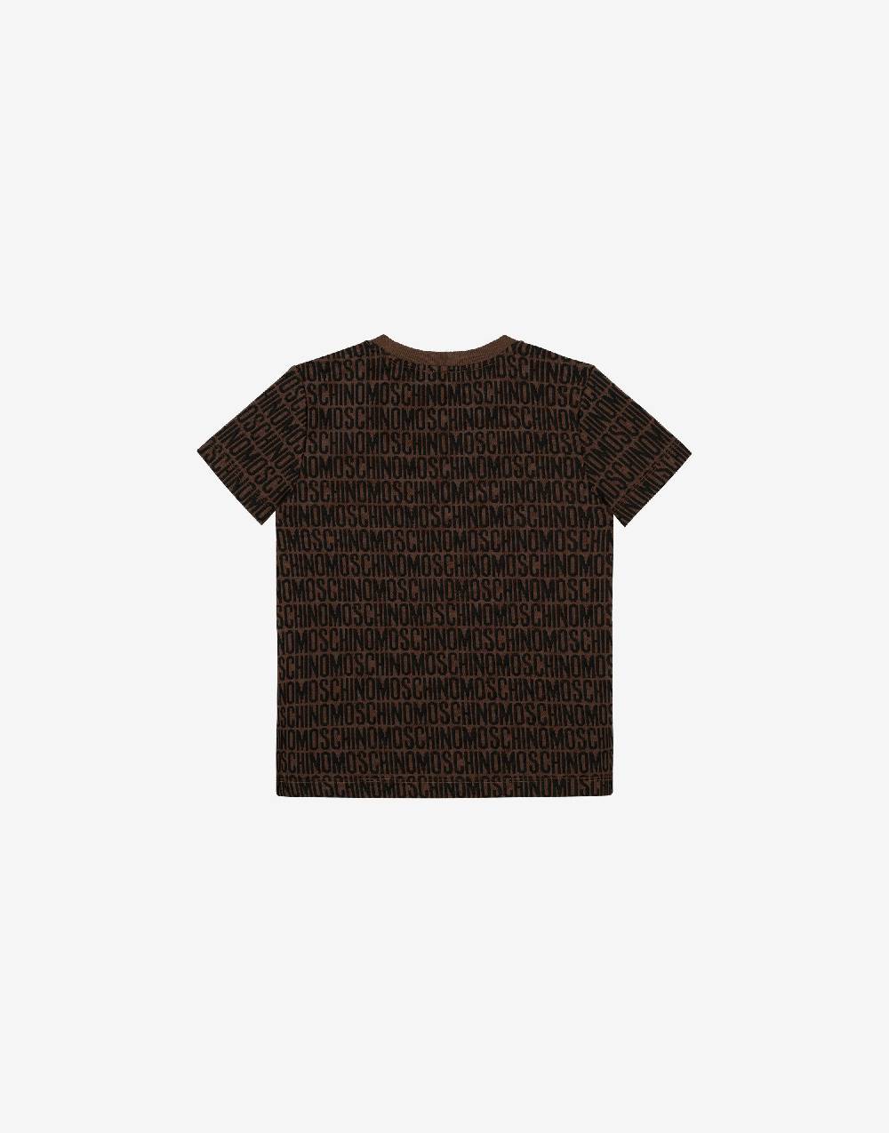 Love Moschino T-shirt in jersey Allover Logo Vendita Calda