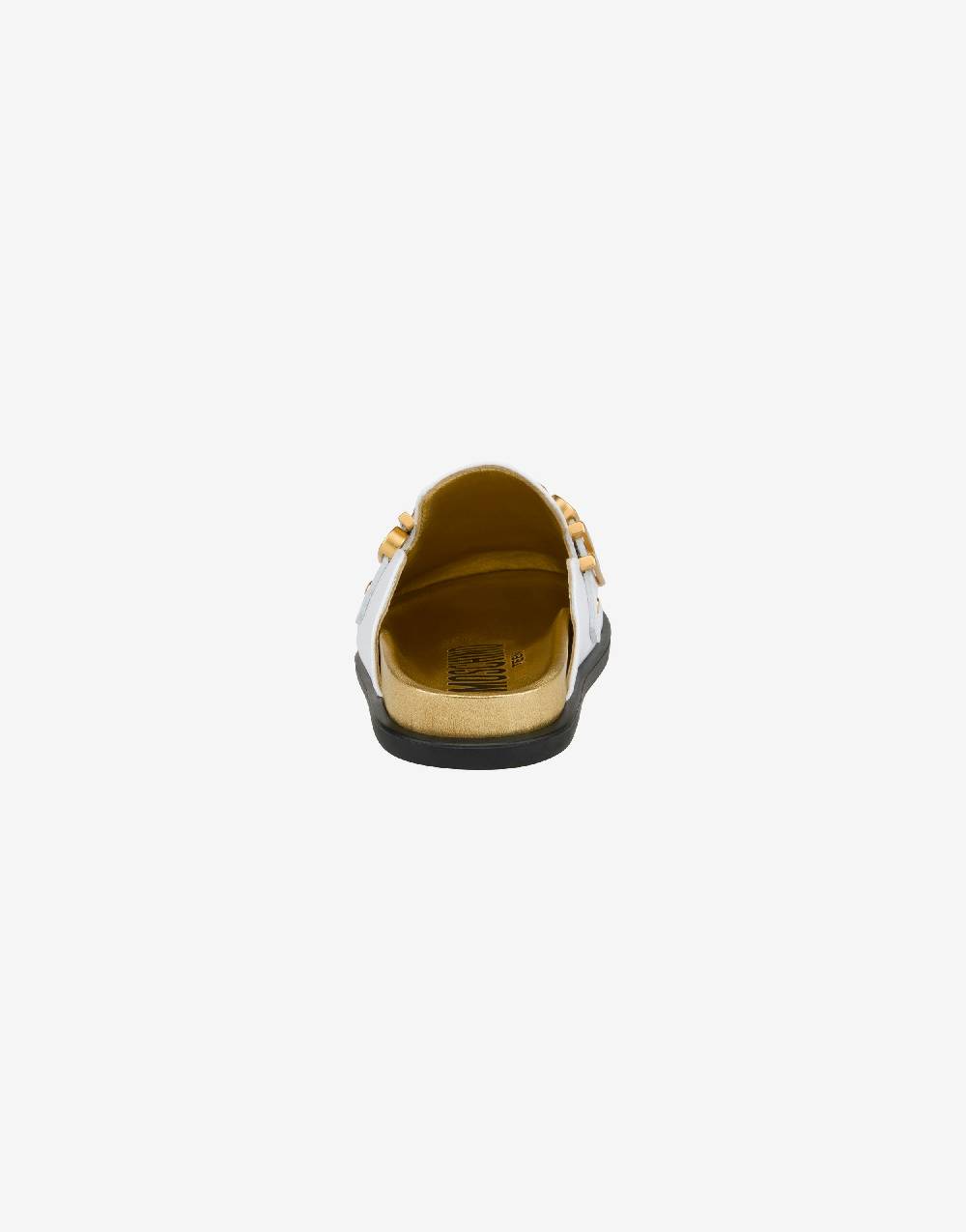 Love Moschino Sabot in vitello Lettering Logo Negozio