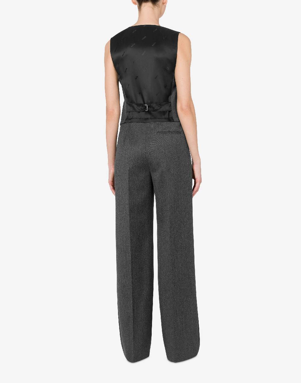 Love Moschino Tuta in grain poudre di lana In Linea