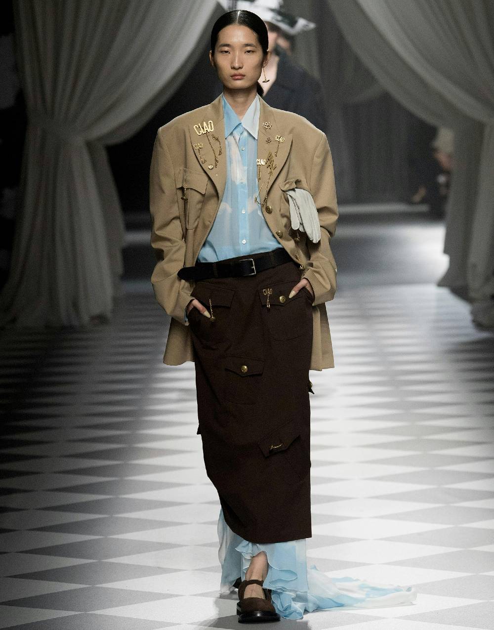Love Moschino Camicia in georgette In The Cloud Negozi Online
