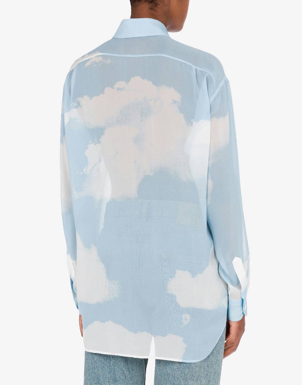 Love Moschino Camicia in georgette In The Cloud Negozi Online