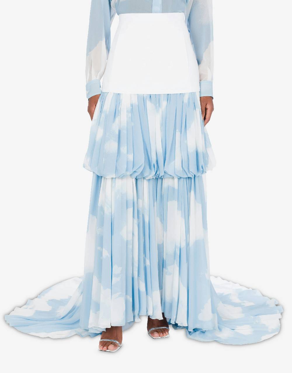 Love Moschino Gonna lunga con stampa In the Cloud Novità