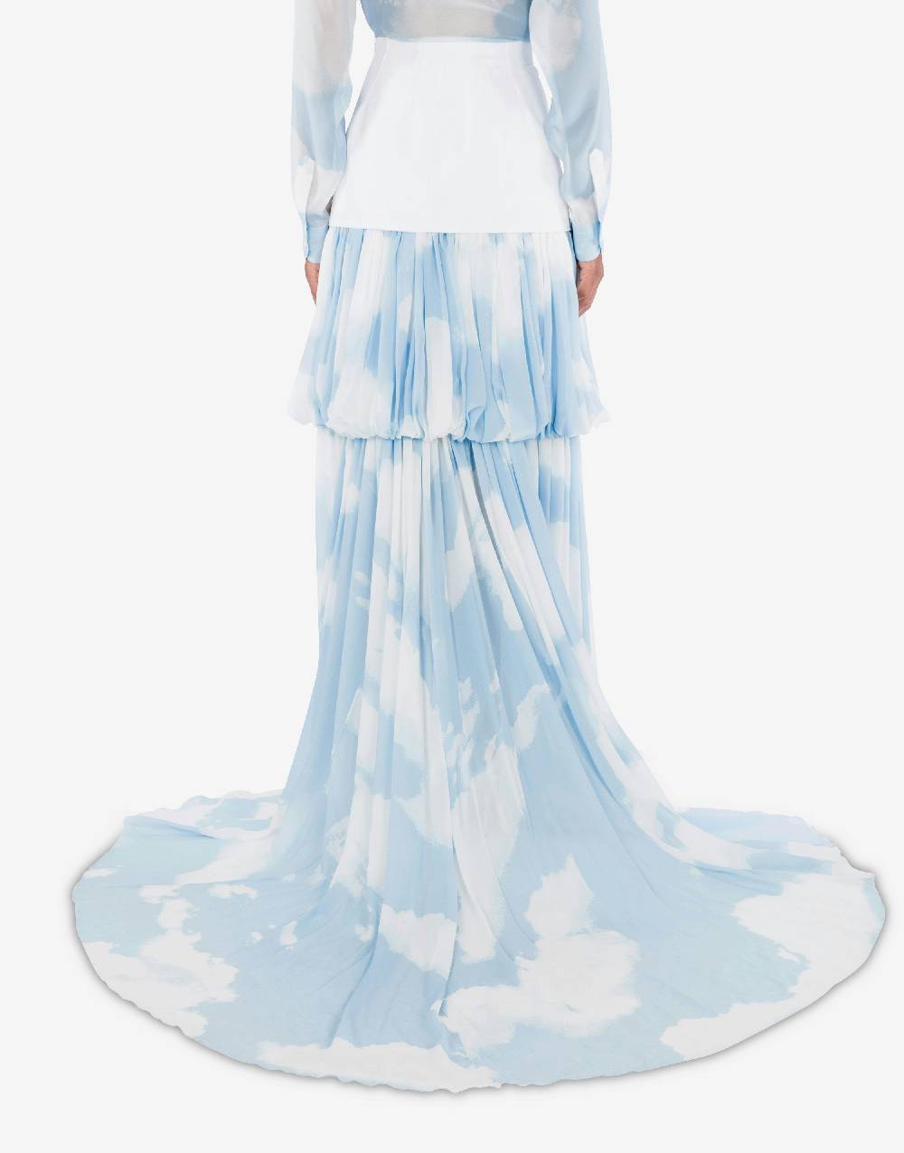 Love Moschino Gonna lunga con stampa In the Cloud Novità