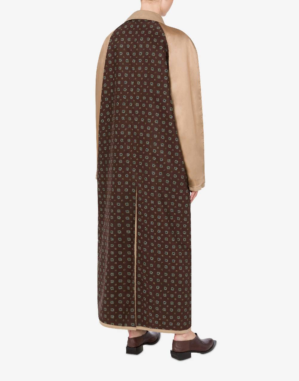 Love Moschino Trench reversibile in gabardina e raso Offerta