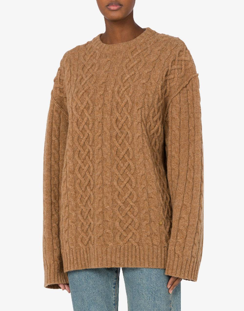 Love Moschino Pullover oversize in shetland Golden M Online