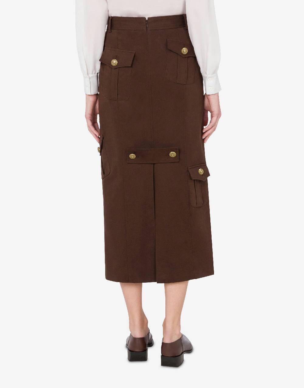 Love Moschino Gonna in gabardina Military Twist Saldi