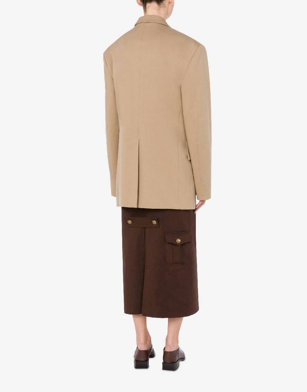 Love Moschino Giacca in gabardina Military Twist Vendita Economica