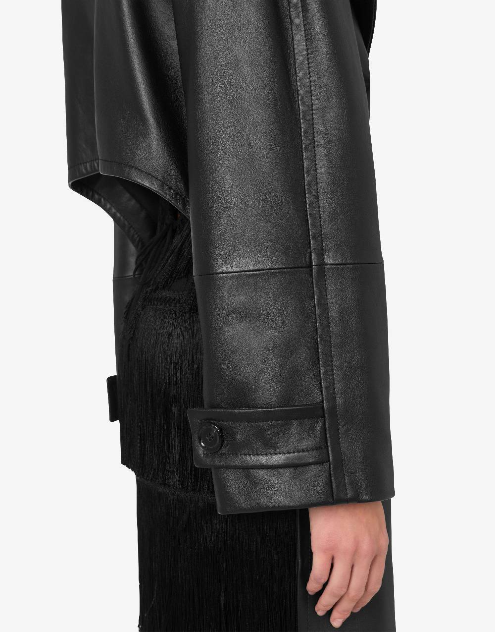Love Moschino Cappotto asimmetrico in nappa In Saldo