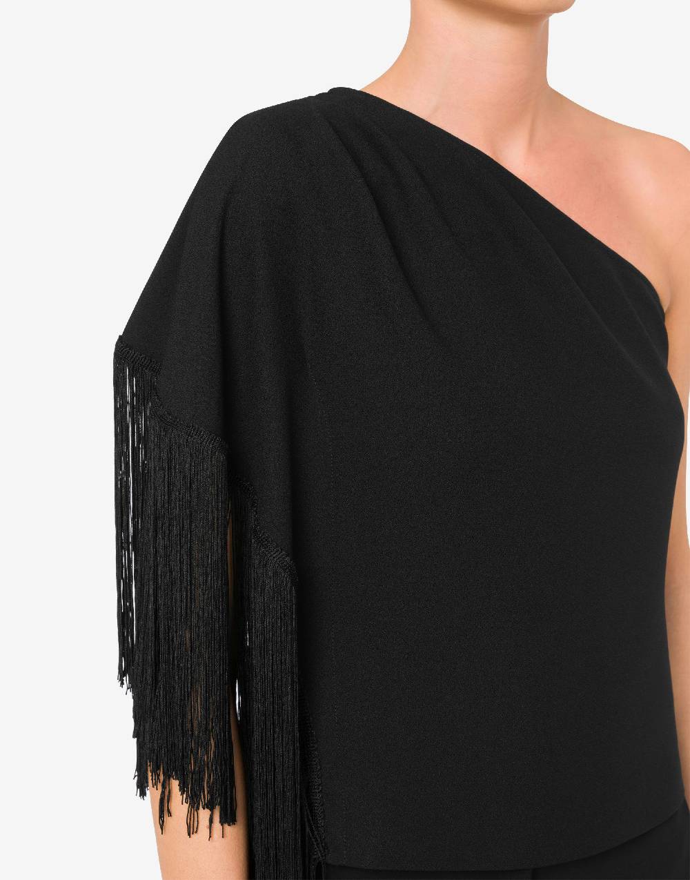 Love Moschino Top monospalla con frange Spedizione Gratuita