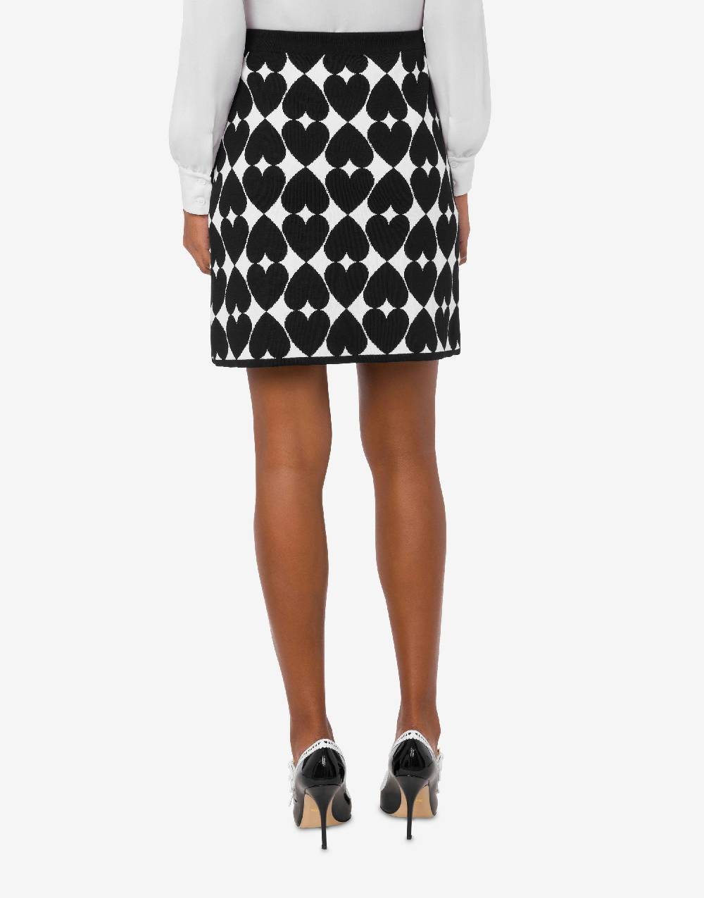 Love Moschino Minigonna con cuori Optical Shopping Online
