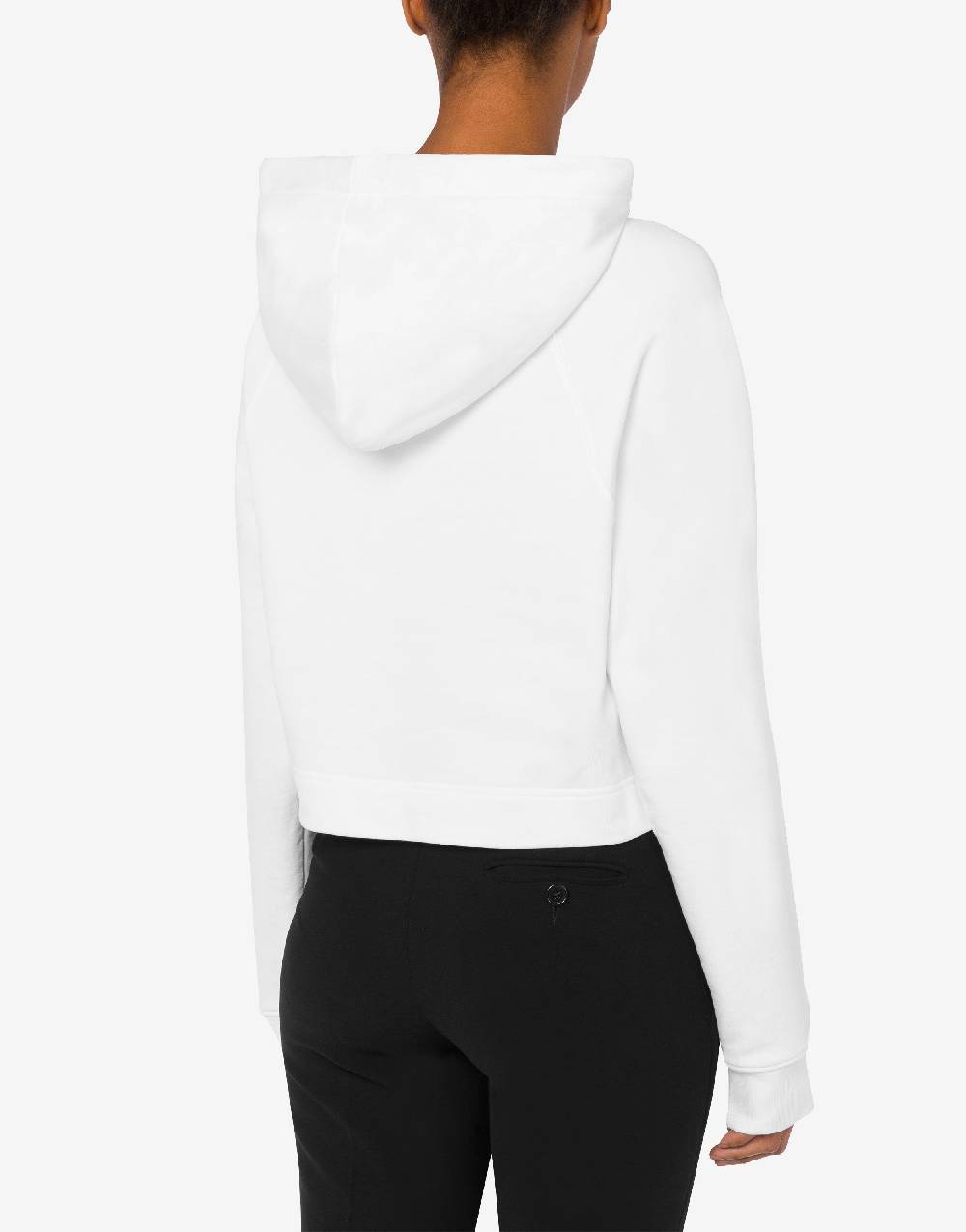 Love Moschino Felpa cropped Heart Safety Pin Sconto