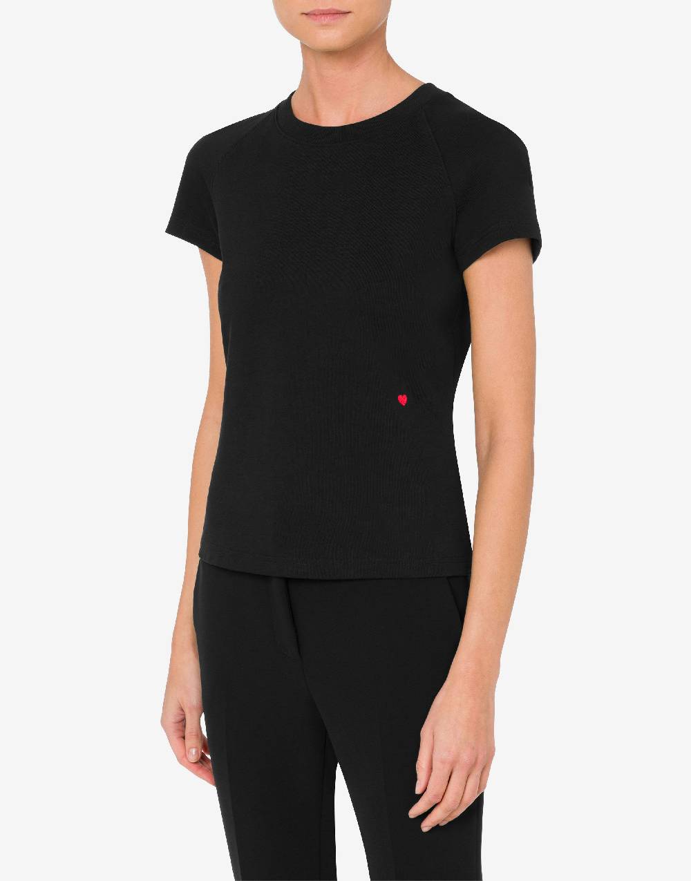 Love Moschino T-shirt Red Heart In Saldo
