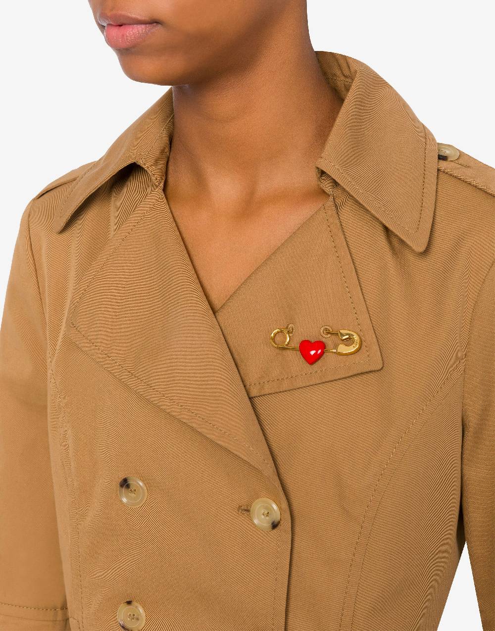 Love Moschino Giacca cropped Heart Safety Pin Nuova