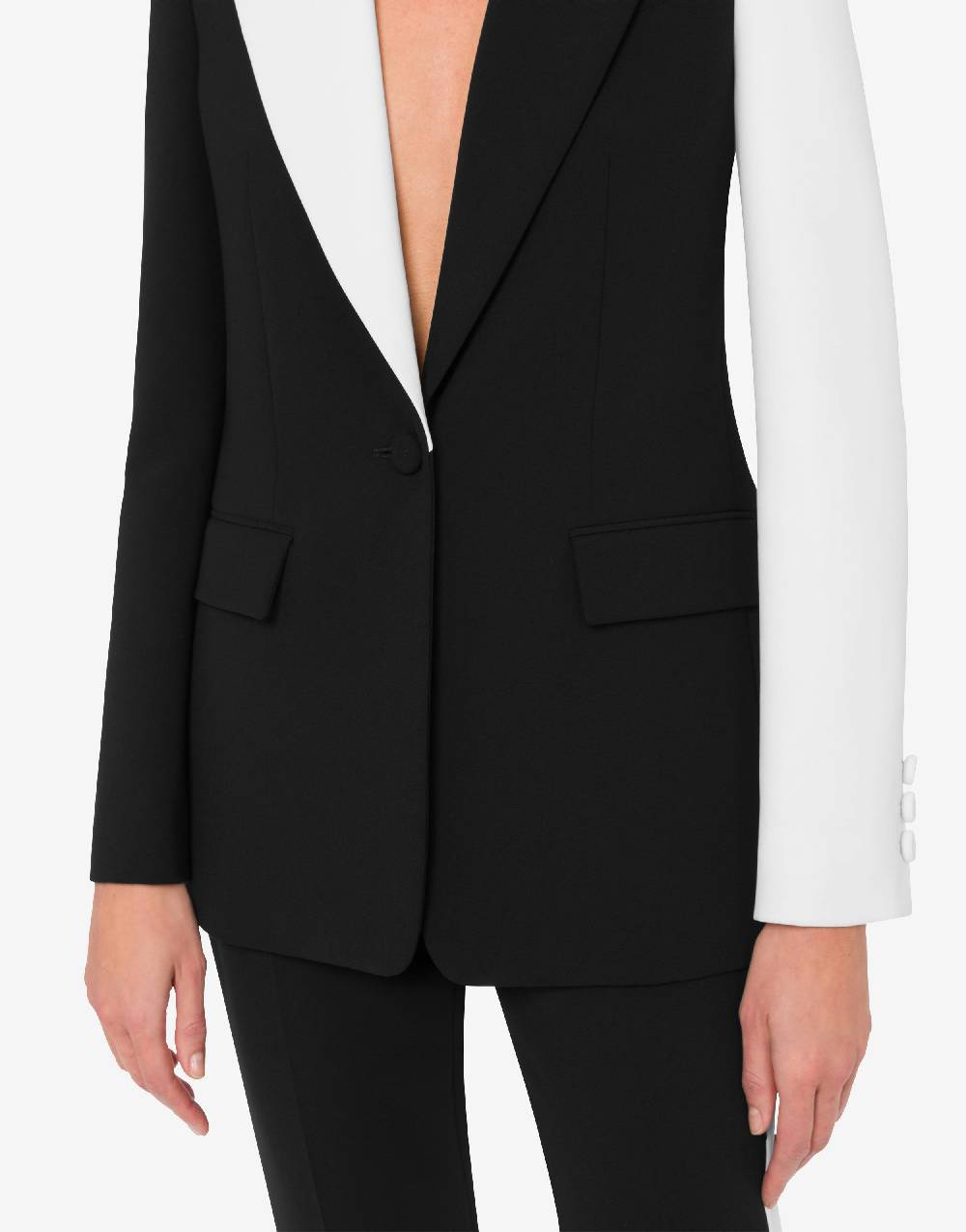 Love Moschino Giacca Black and White Italia