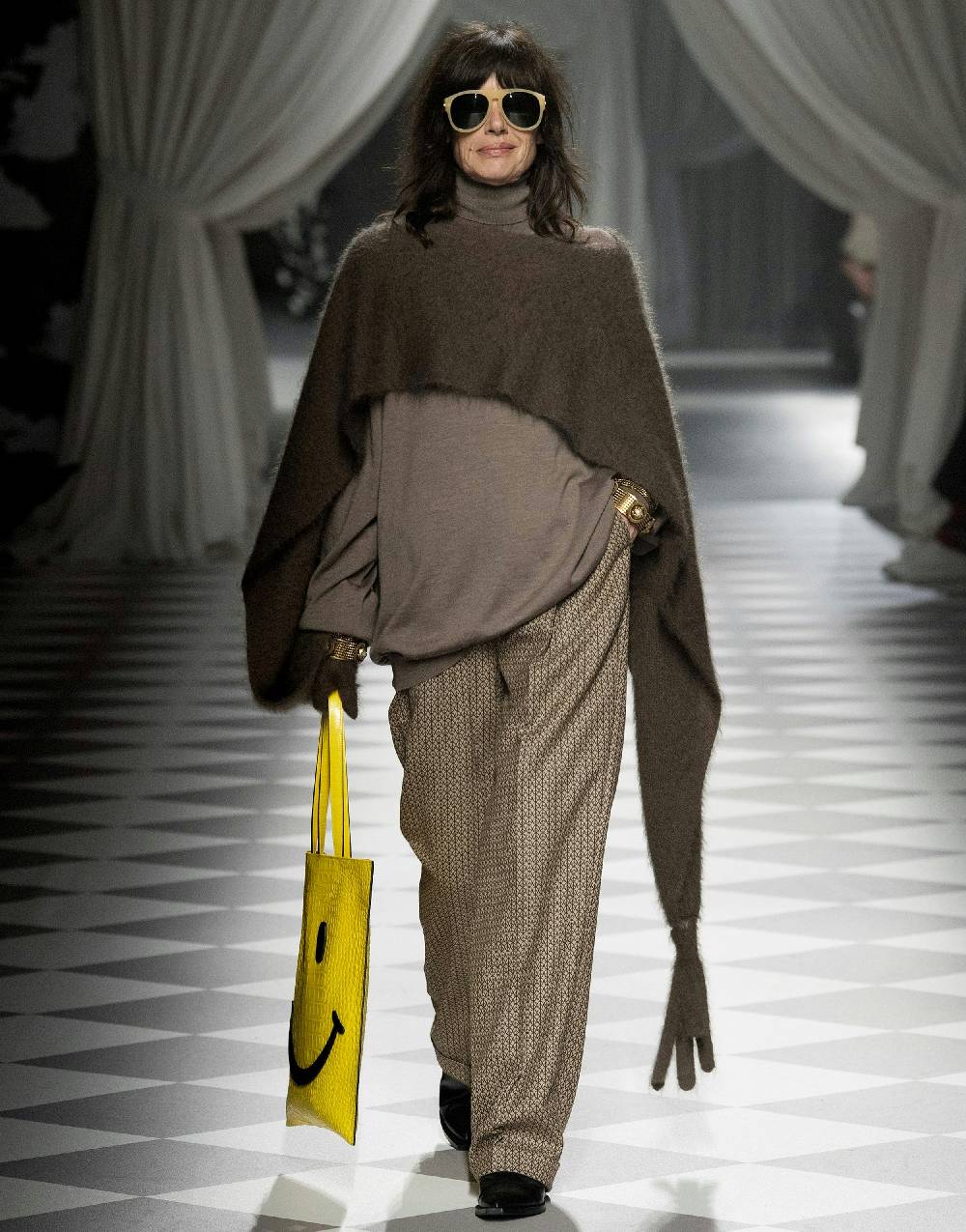 Love Moschino Pantalone in lana jacquard Peace Affare Del Giorno