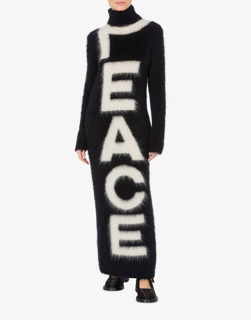Love Moschino Abito in mohair garzato Peace Sottocosto