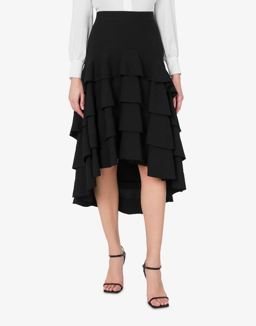 Love Moschino Gonna midi in crêpe con ruches Online