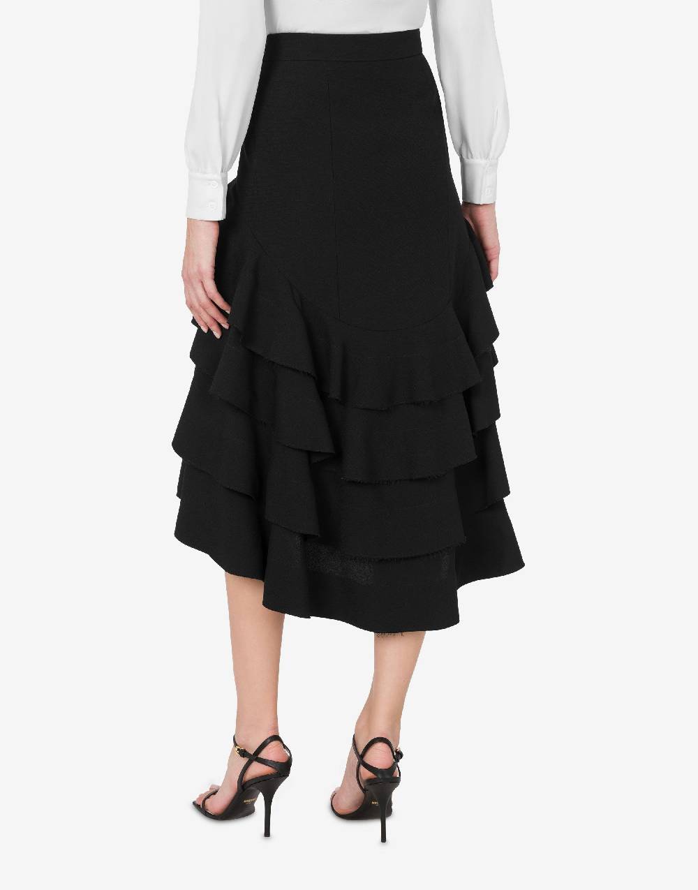 Love Moschino Gonna midi in crêpe con ruches Online