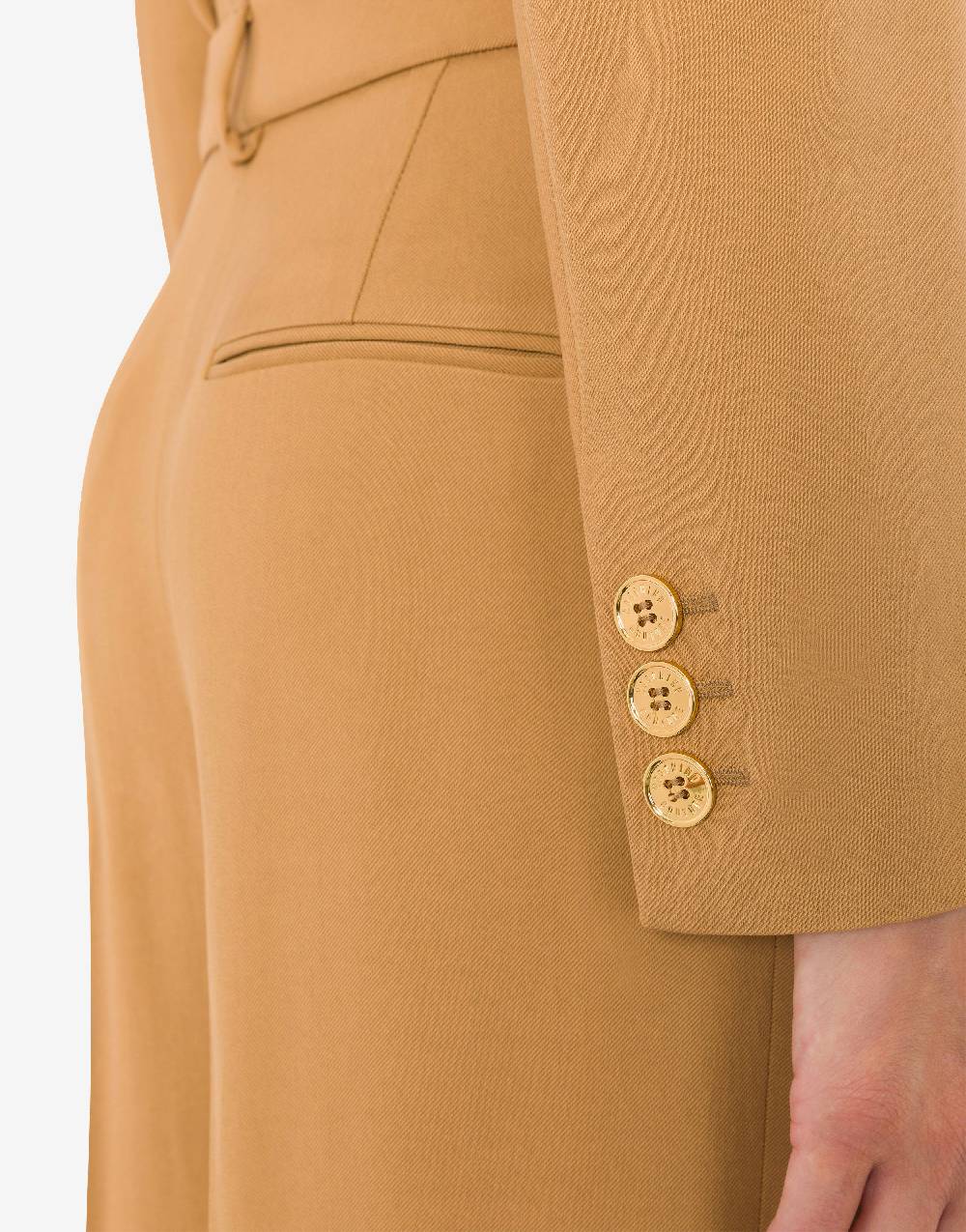 Love Moschino Tuta in diagonale di viscosa stretch Gold Buttons Spedizione Gratuita