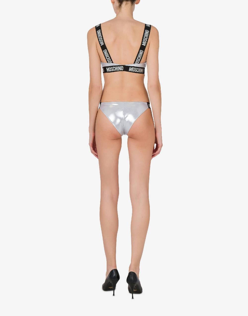 Love Moschino Top bikini Shiny & Silver Promozione Limitata