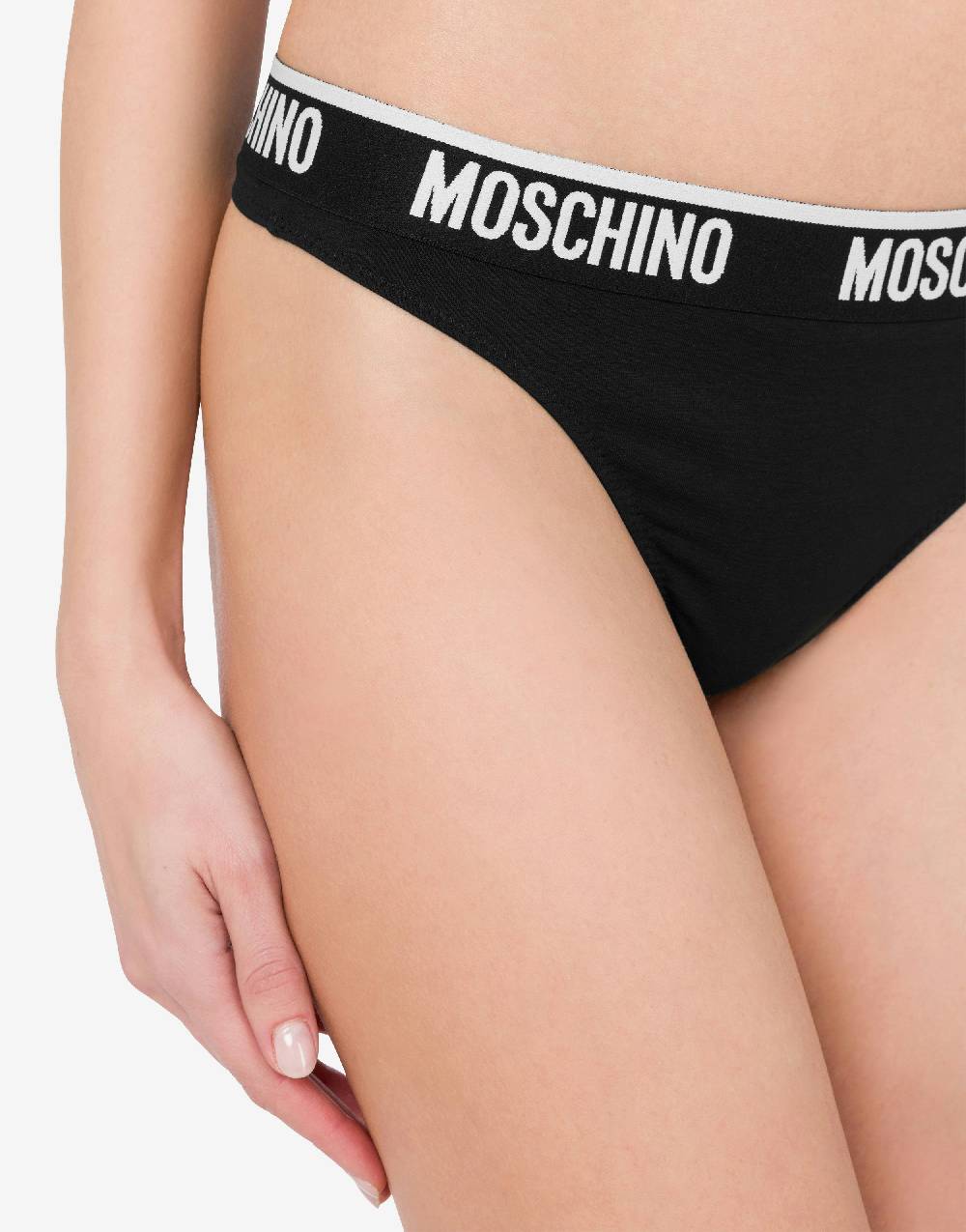 Love Moschino Perizoma in jersey stretch Elastic Logo Band Prezzo Ridotto