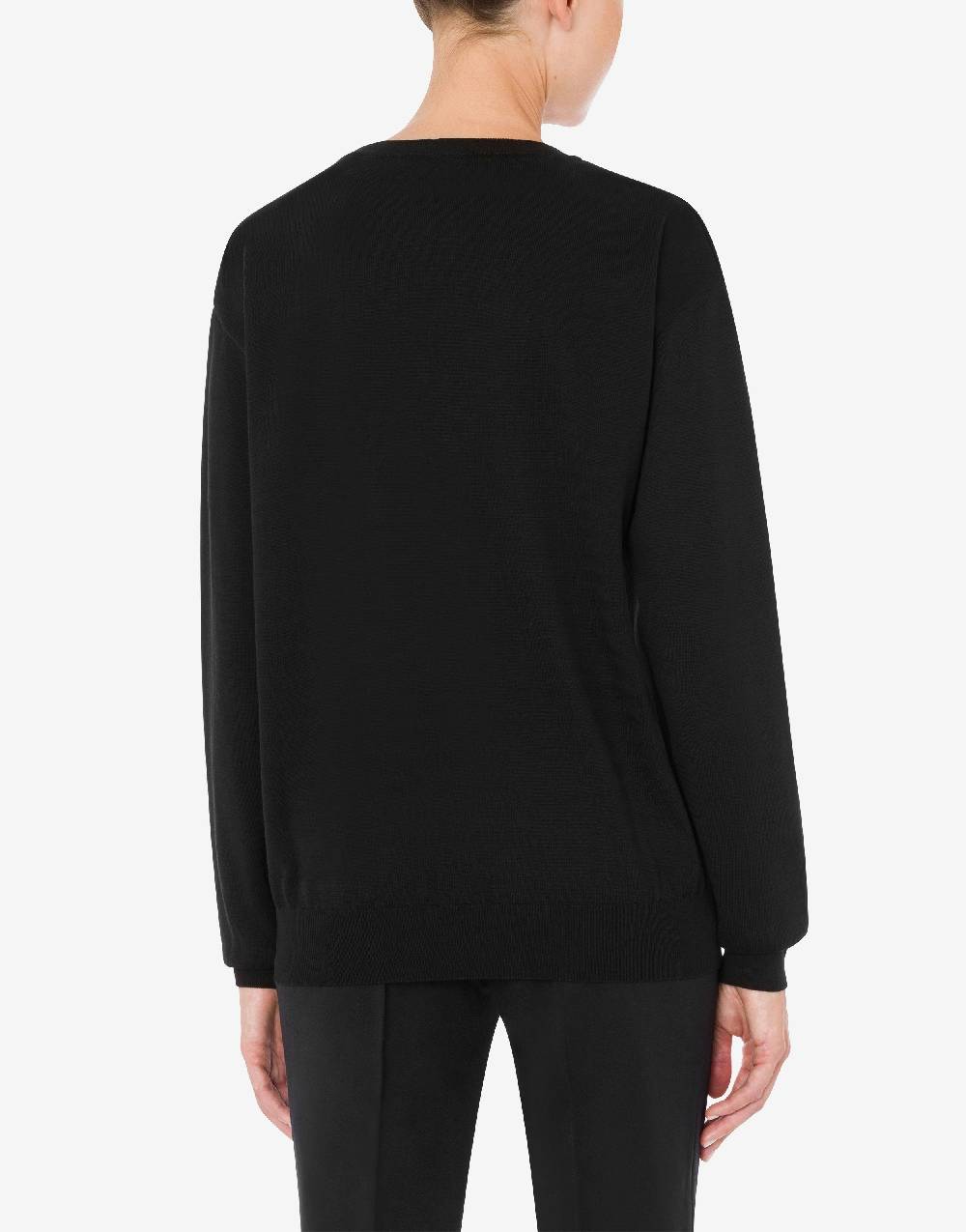 Love Moschino Pullover in cotone Drawn Teddy Bear Presa