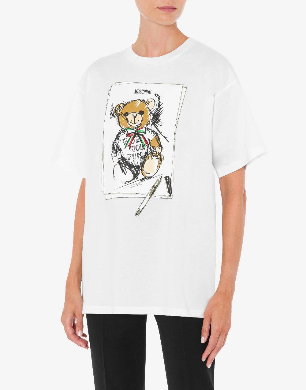 Love Moschino T-shirt oversize Moschino Teddy Bear Sconto