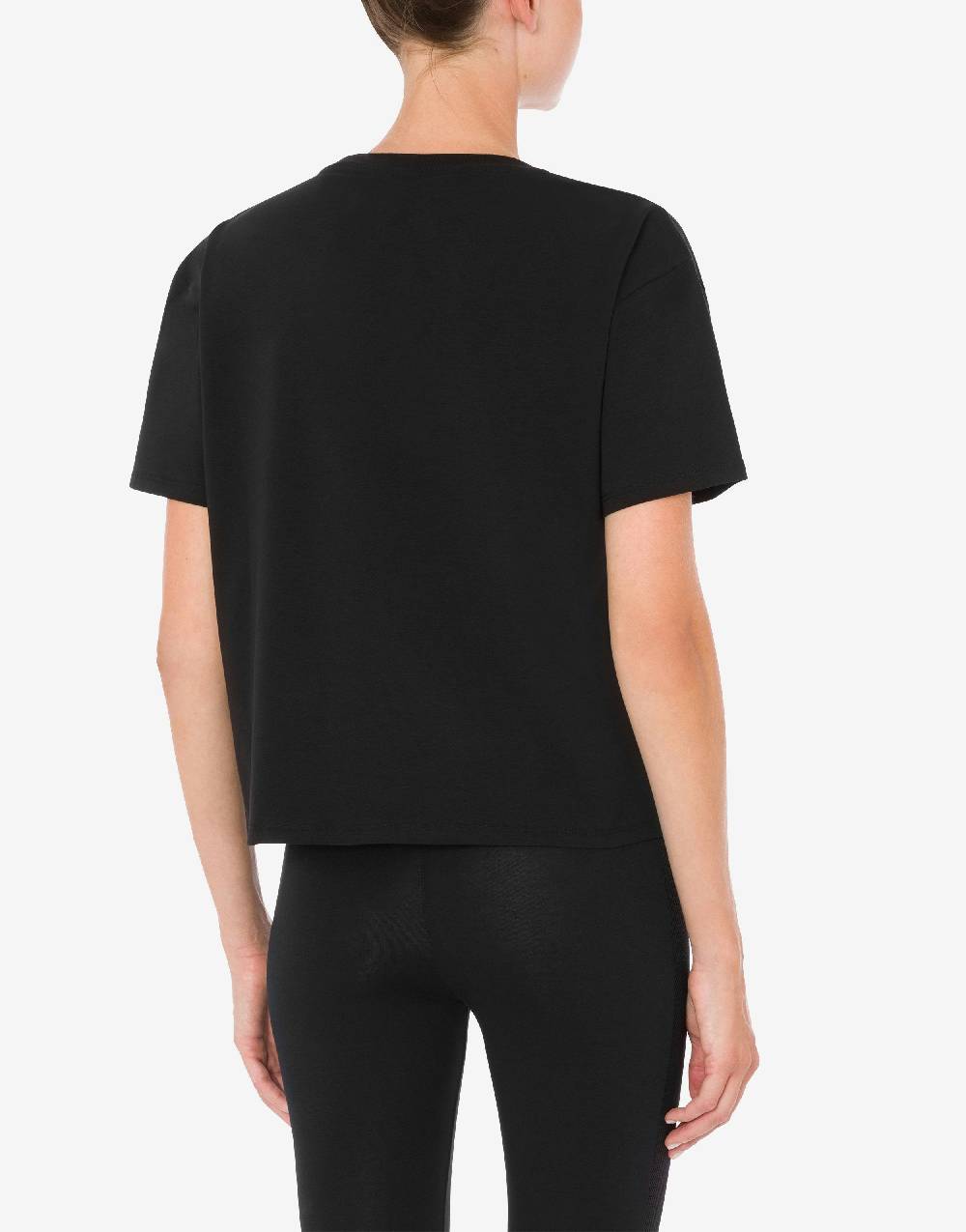 Love Moschino T-shirt in jersey stretch Flock Teddy Bear Online