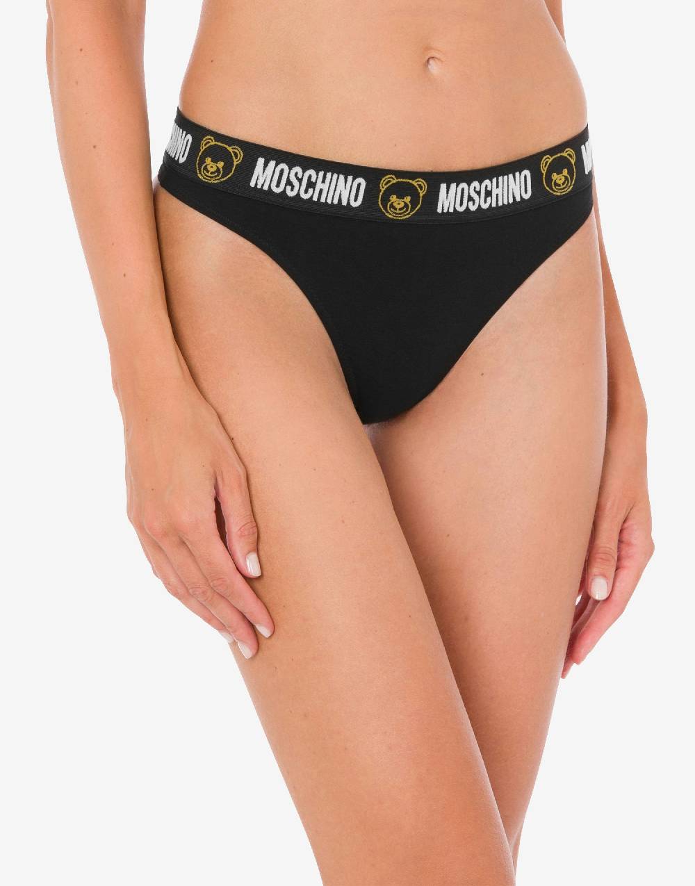 Love Moschino Perizoma in jersey stretch Teddy Elastic Band Vendita Calda