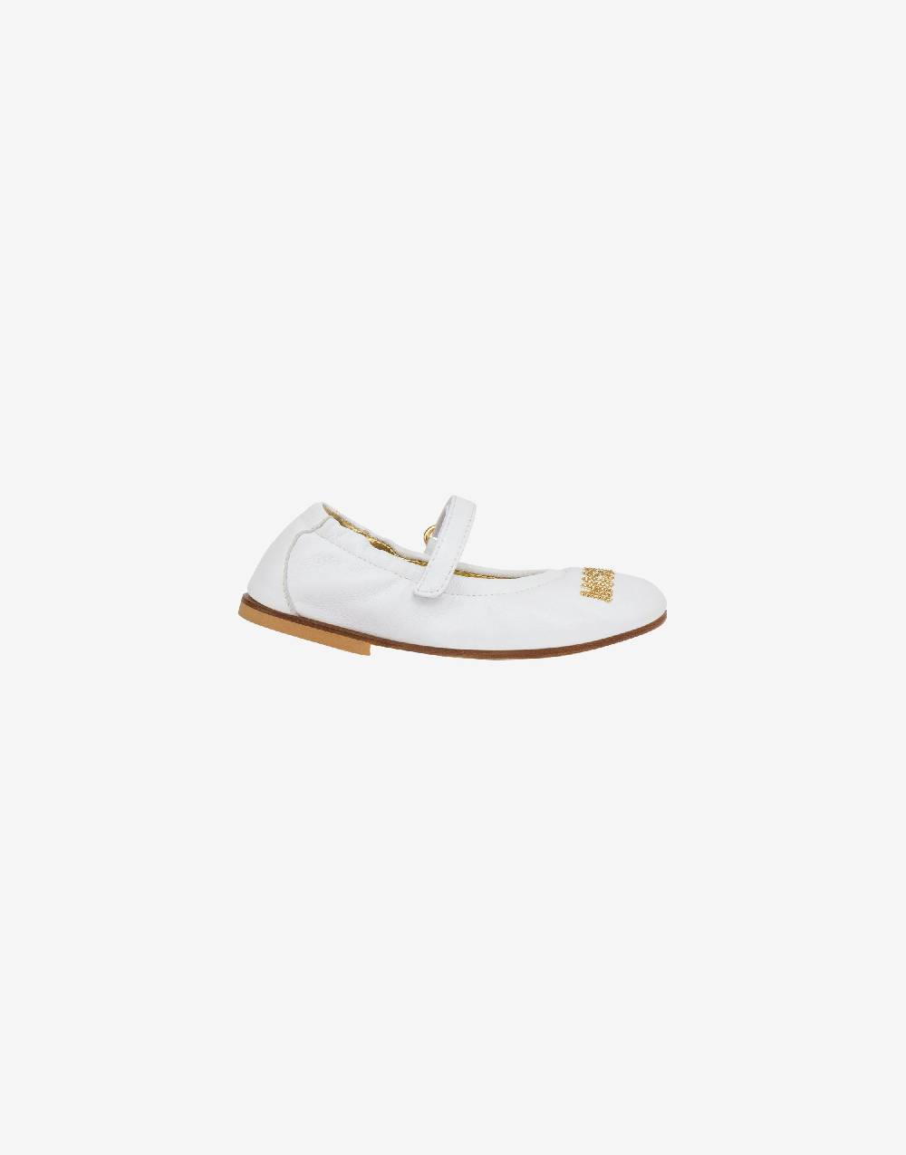 Love Moschino Ballerine in nappa Studded Logo Nuovi prodotti