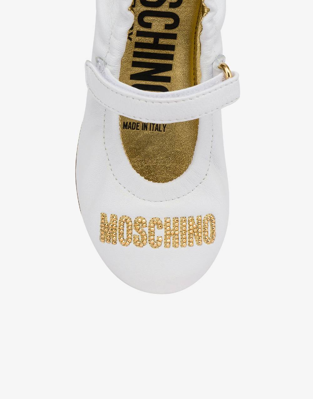 Love Moschino Ballerine in nappa Studded Logo Nuovi prodotti