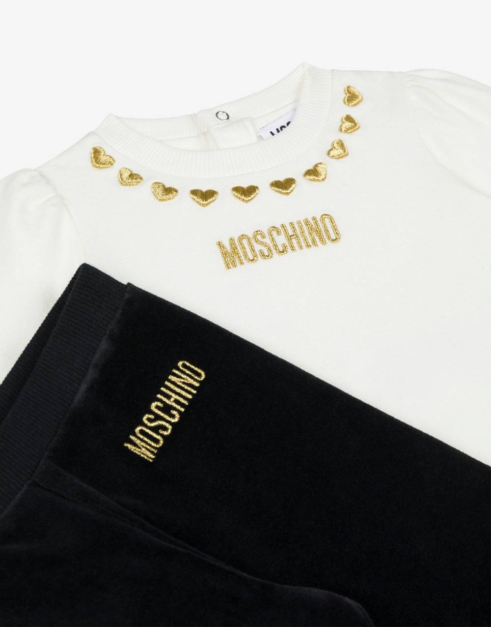 Love Moschino Completo tuta in felpa Gold Hearts Comprane uno, ottenene uno gratis