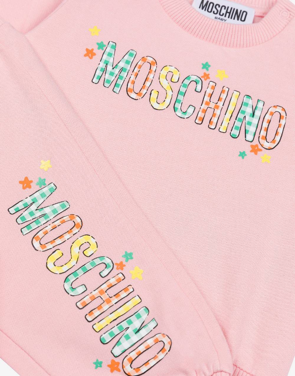 Love Moschino Completo tuta in felpa Check & Stars Logo Consegna Veloce