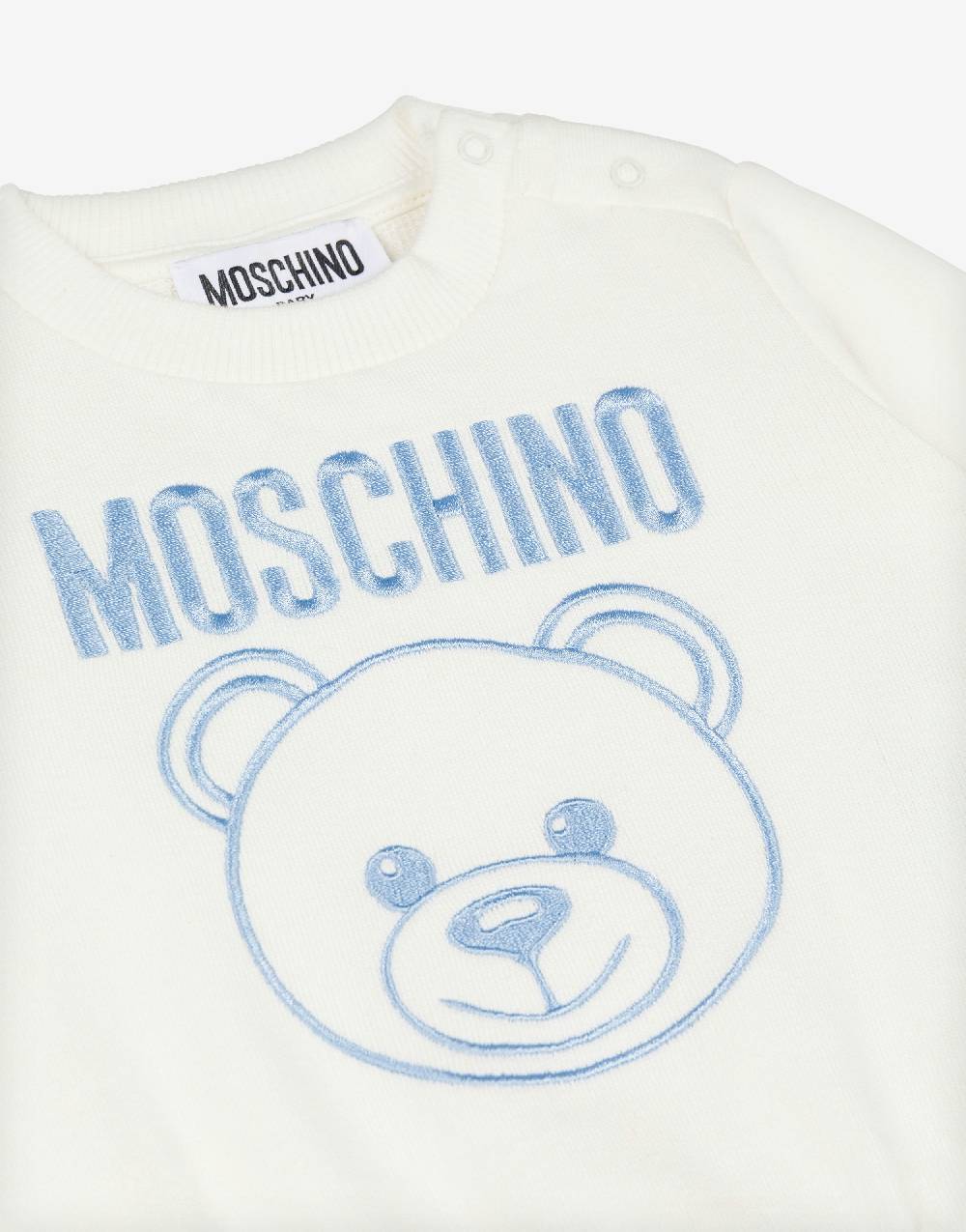 Love Moschino Felpa in cotone Teddy Embroidery Fino Al -60%