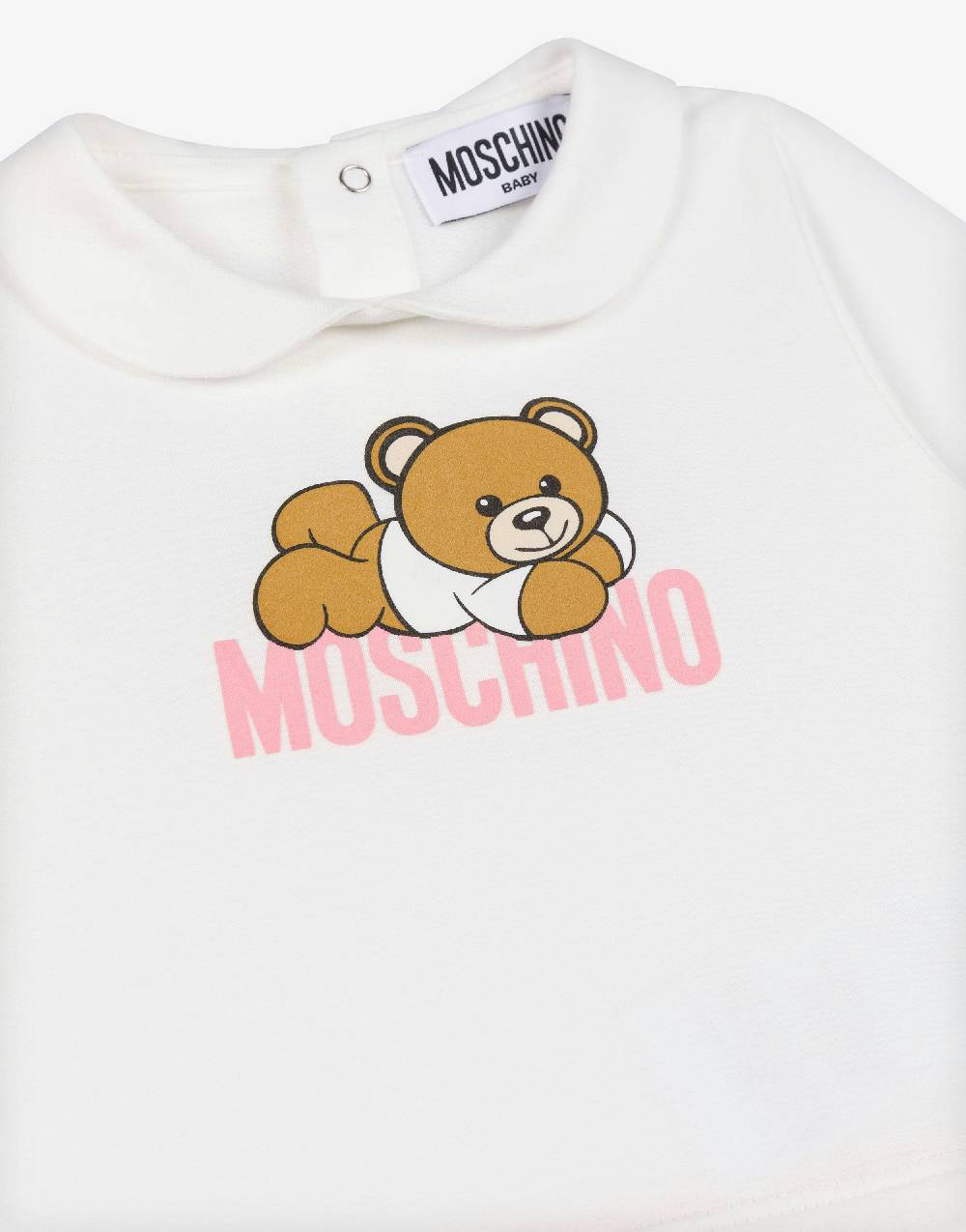 Love Moschino Tutina in cotone organico Teddy Logo ACQUISTA ORA