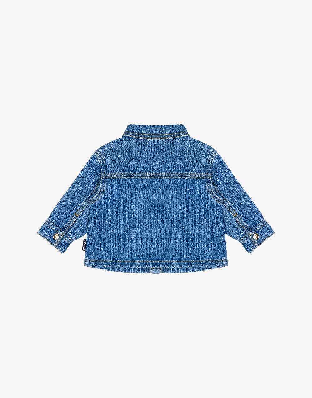 Love Moschino Camicia in denim stretch Teddy Patch Saldi