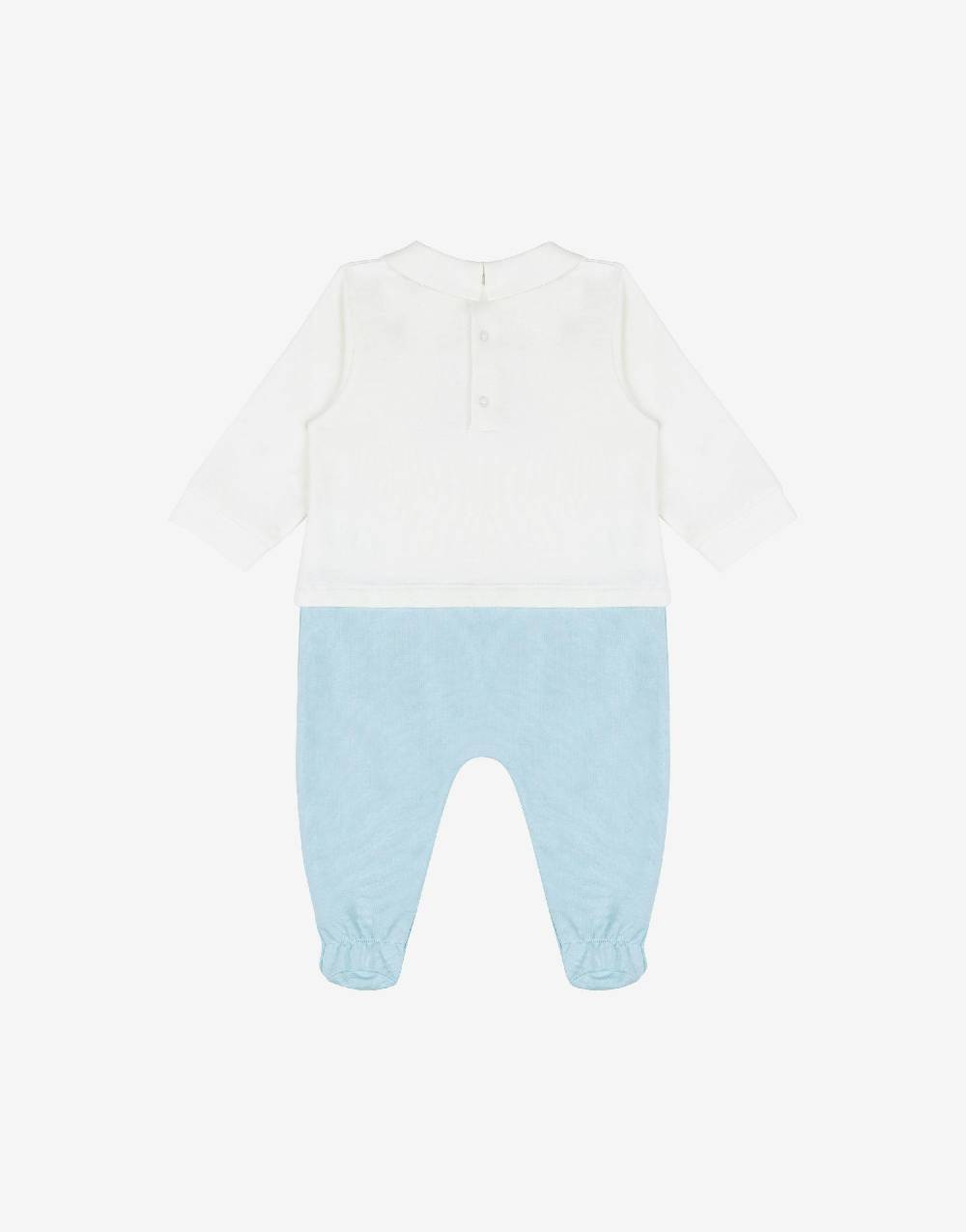 Love Moschino Tutina in cotone organico Teddy Logo Sostegno trimestrale