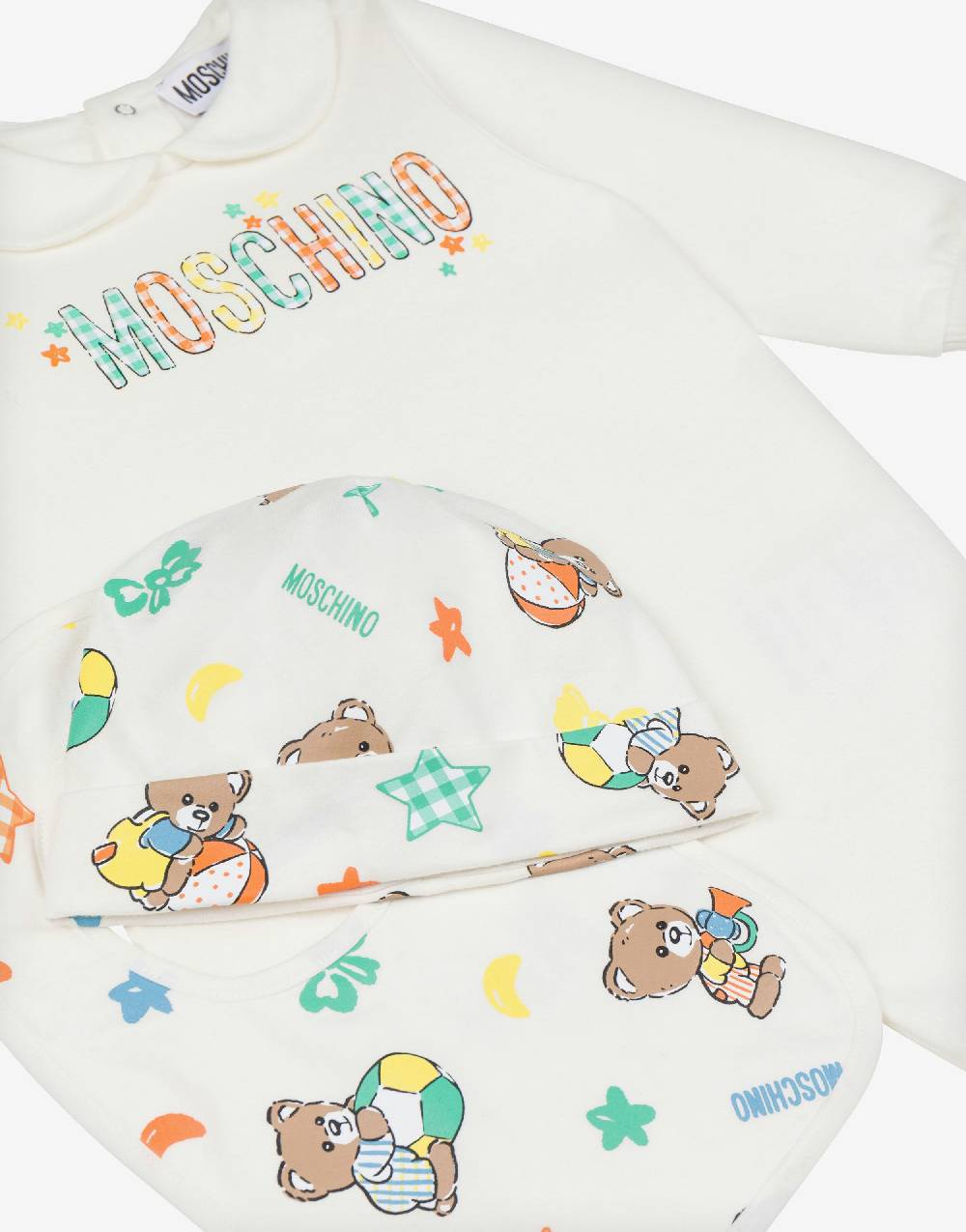 Love Moschino Set tutina, cappello e bavaglino Baby Teddy Bear Vendita Economica