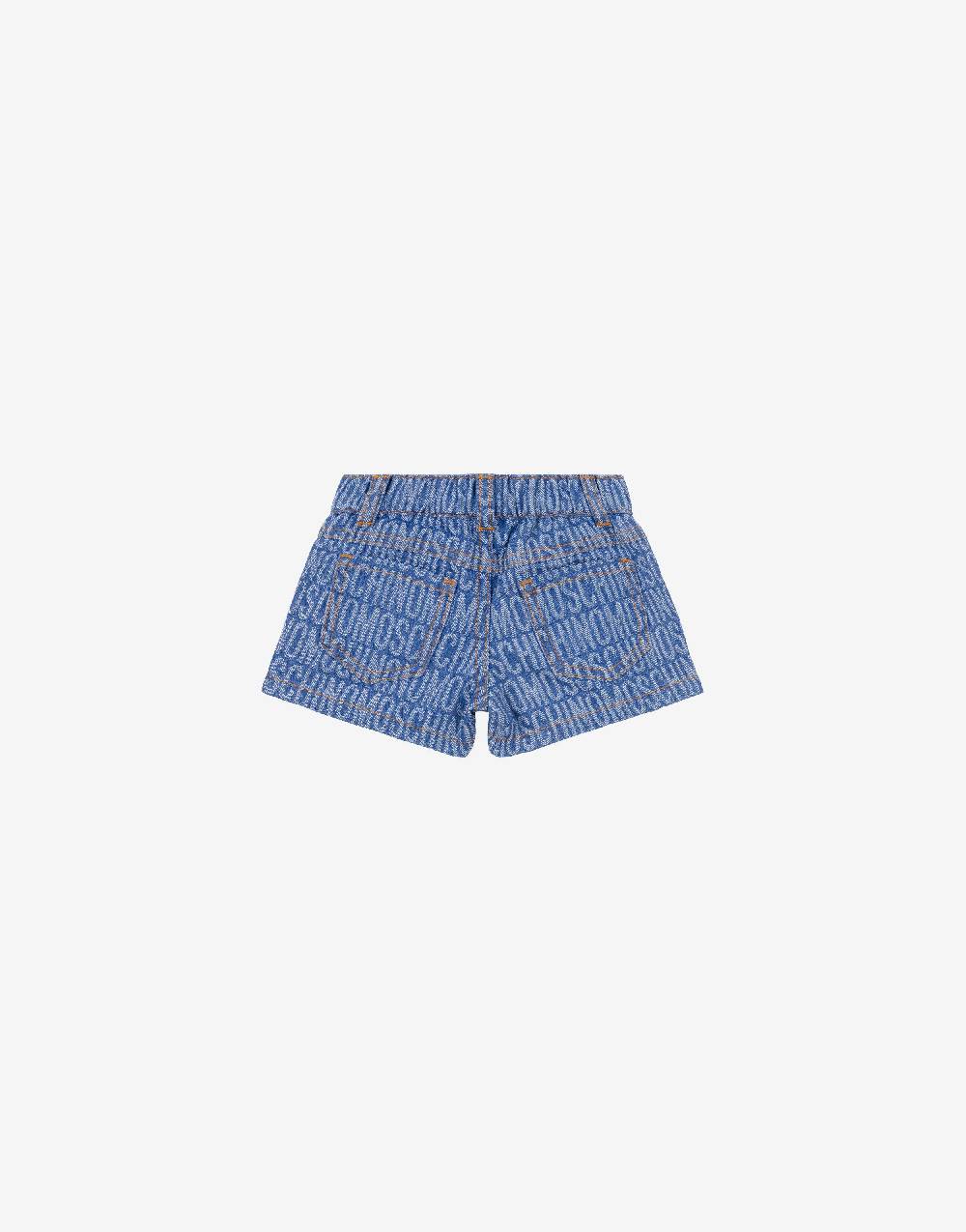 Love Moschino Short in denim Allover Logo Qualità