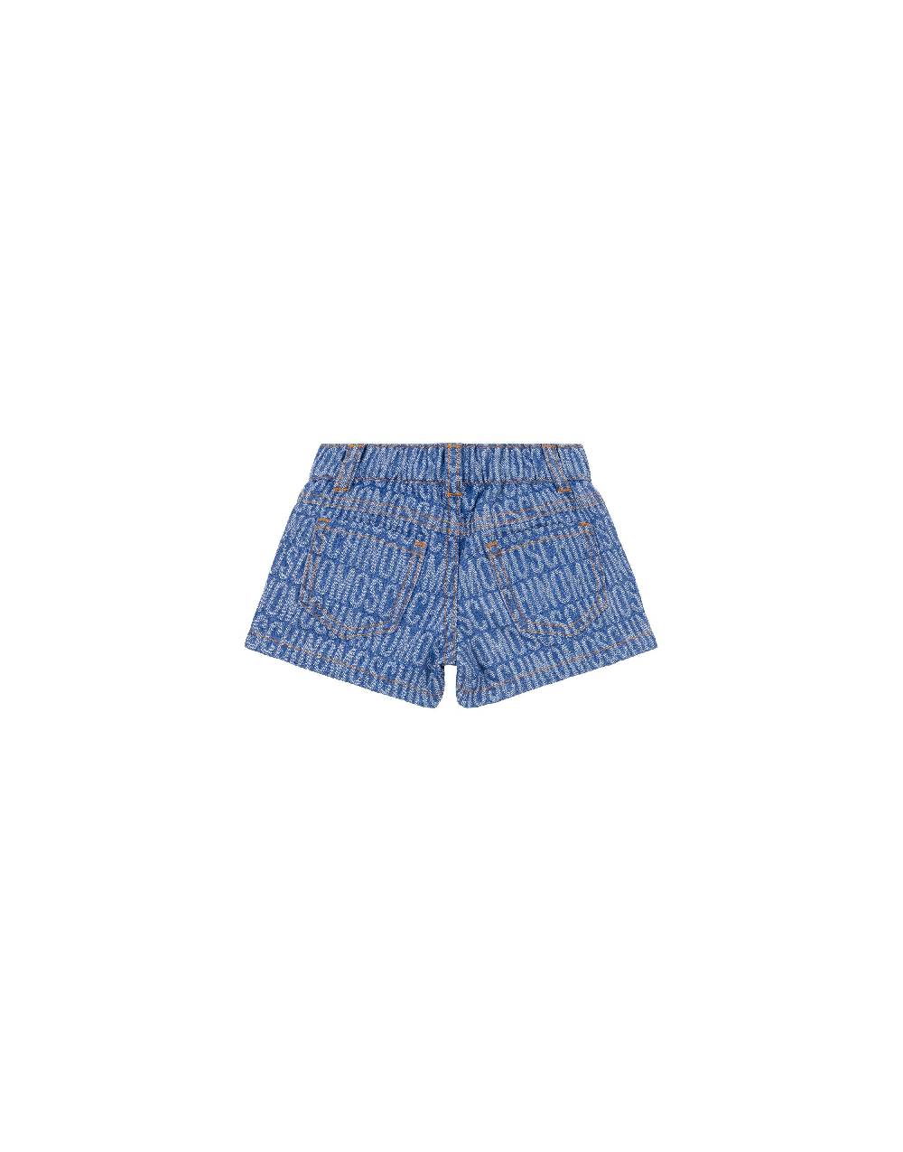 Love Moschino Short in denim Allover Logo Qualità