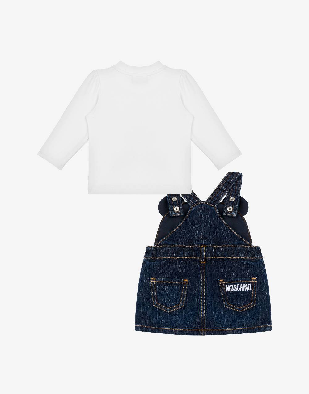 Love Moschino Completo t-shirt e gonna salopette Moschino Teddy Bear Pezzi Unici