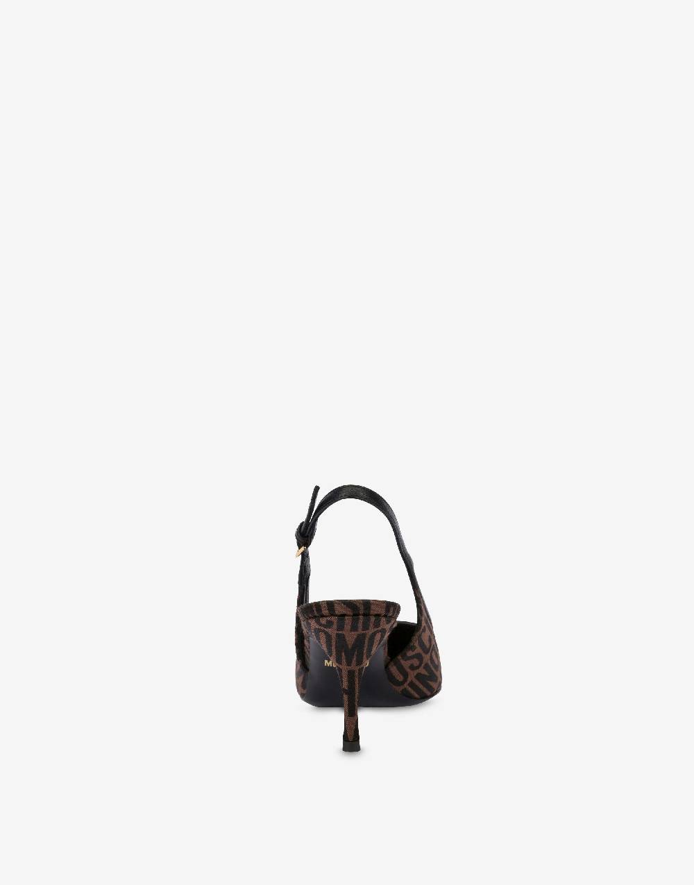 Love Moschino Slingback in nylon Allover Logo Offerta speciale