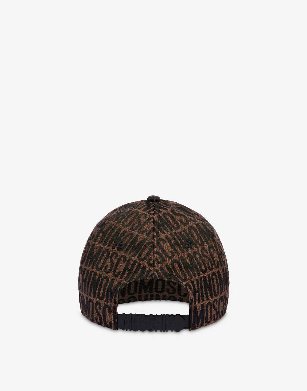 Love Moschino Cappello in nylon Allover Logo Spedizione Gratuita