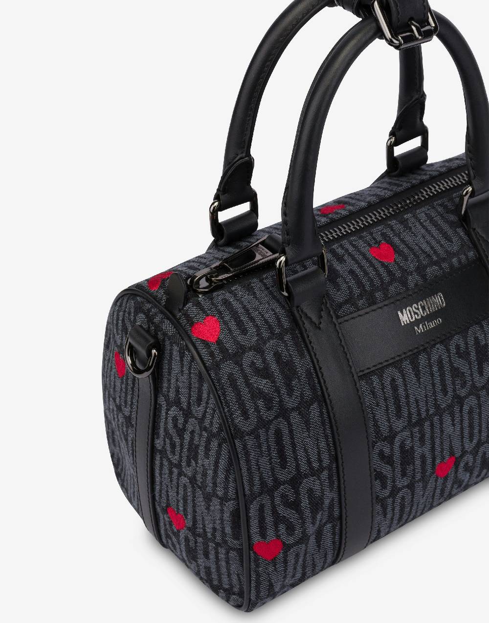 Love Moschino Borsa a bauletto con cuori Allover Logo Shopping Online