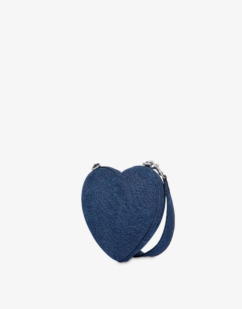 Love Moschino Moschino Heartbeat bag in denim con logo Saldi Di Fabbrica