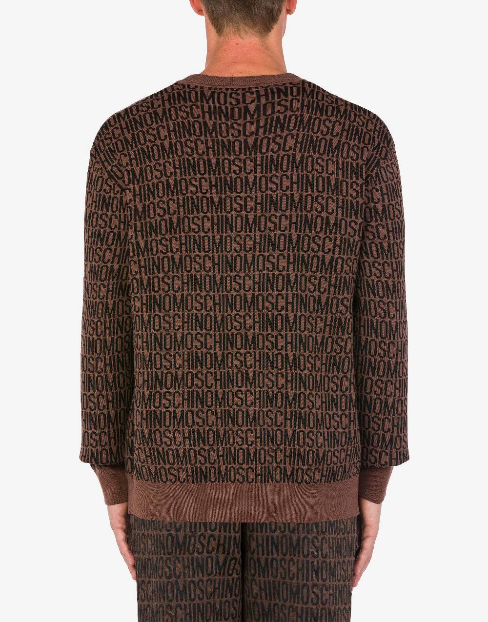 Love Moschino Cardigan in lana jacquard Allover Logo Negozi Online