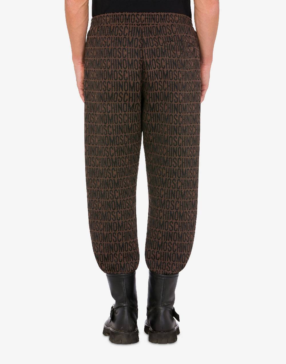 Love Moschino Jogging in felpa jacquard Allover Logo Consegna Veloce