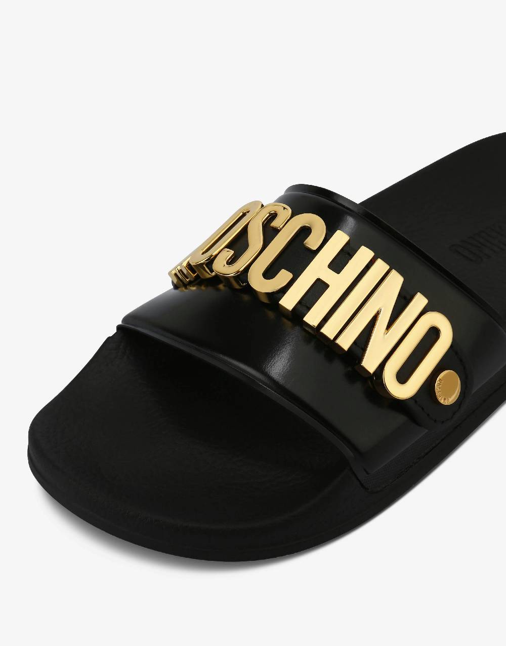 Love Moschino Slide sandal in PVC con logo Lettering Sottocosto