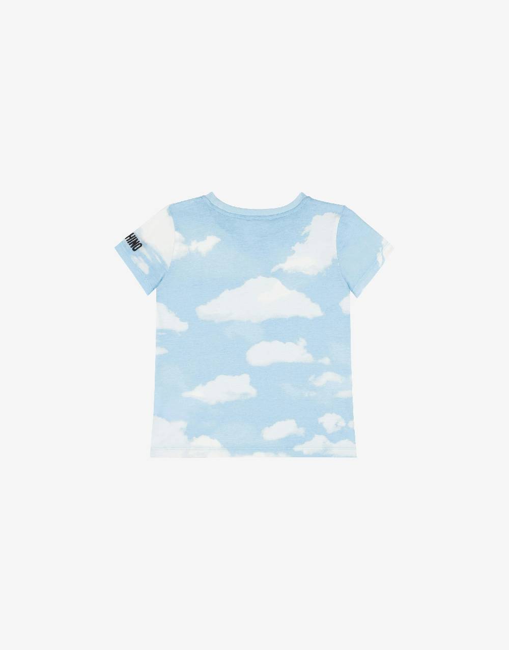 Love Moschino T-shirt in jersey Allover Clouds Saldi